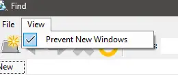 Prevent New Windows menu options in M3U8 Downloader Find window