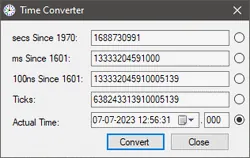 Time Converter Main Window